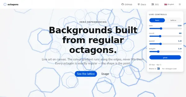 Screenshot of octagons