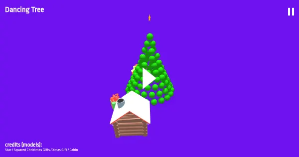 Screenshot of threejs audio visualizer tree