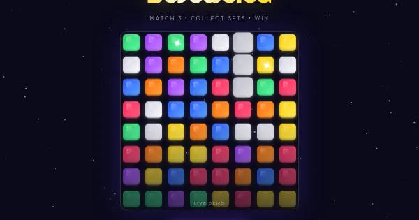 Screenshot of bejeweled game