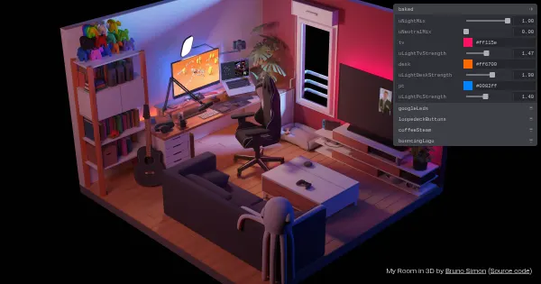 Screenshot of 3d room
