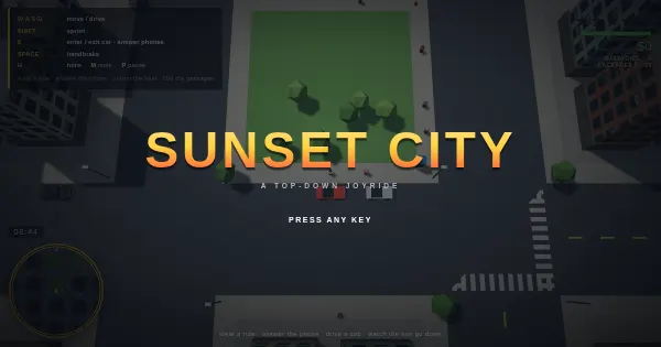 Screenshot of sunset city