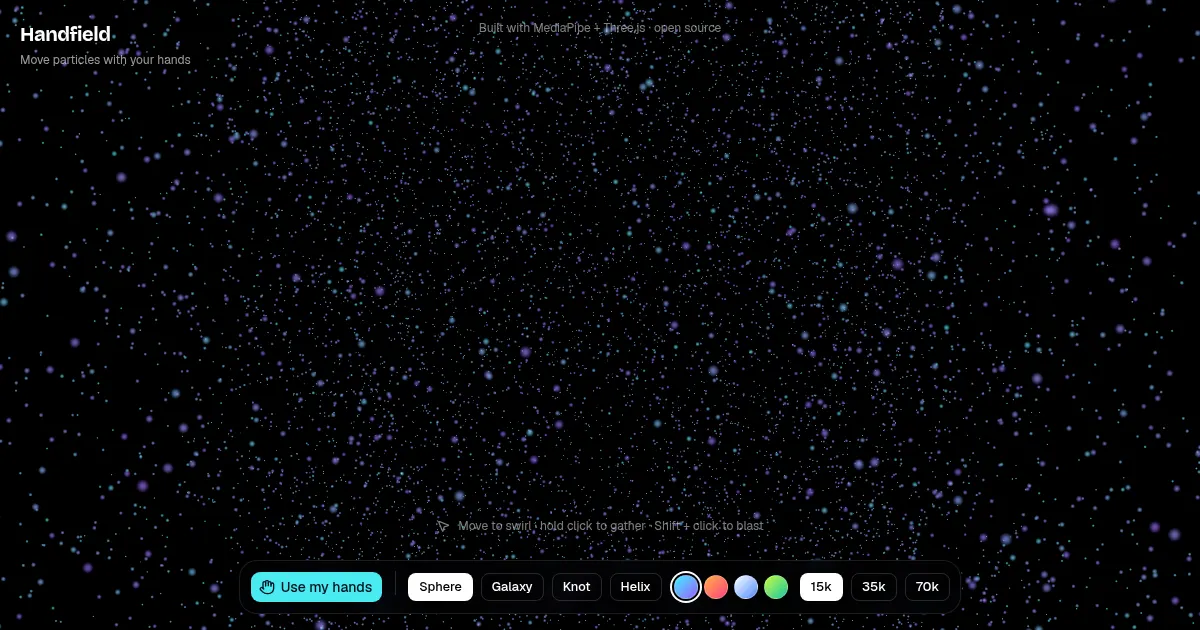 Screenshot of handfield