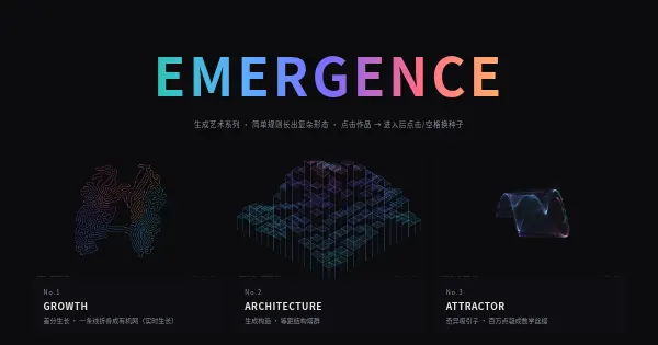 Screenshot of emergence