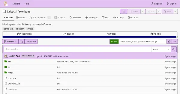 Screenshot of Monkune