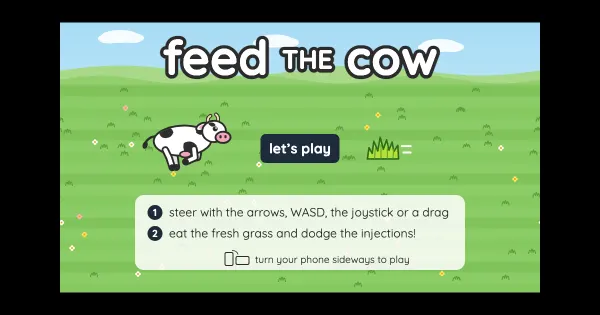 Screenshot of feed the cow