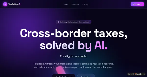 Screenshot of taxbridge ai spark