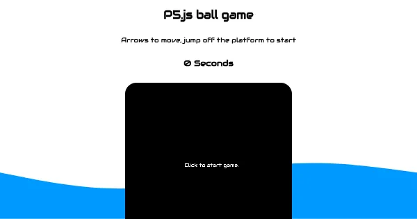 Screenshot of p5.js ball game