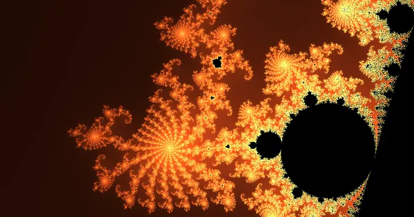 Screenshot of mandelbrot shader webgl