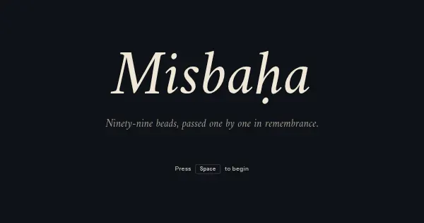 Screenshot of misbaha