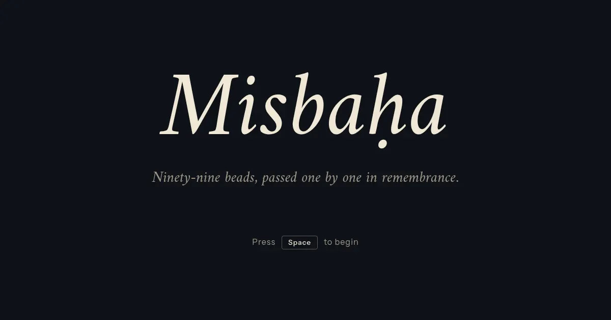 Screenshot of misbaha