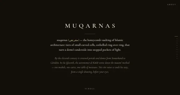 Screenshot of muqarnas