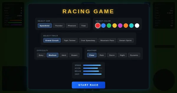 Screenshot of RacingGame