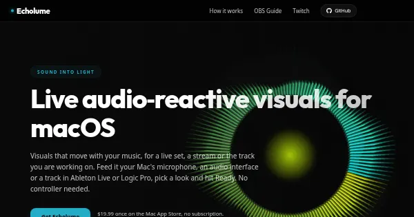 Screenshot of echolume