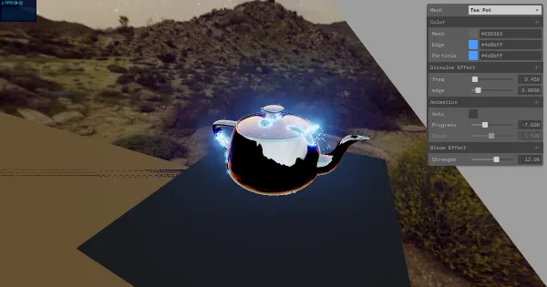 Screenshot of Dissolve Effect