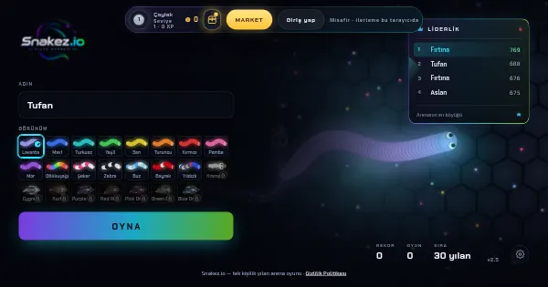 Screenshot of snakez