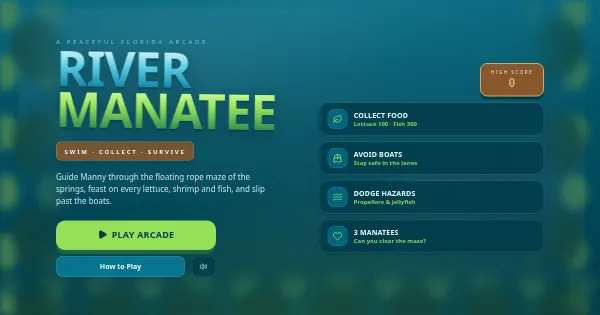 Screenshot of river manatee dash