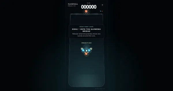 Screenshot of fluxfall