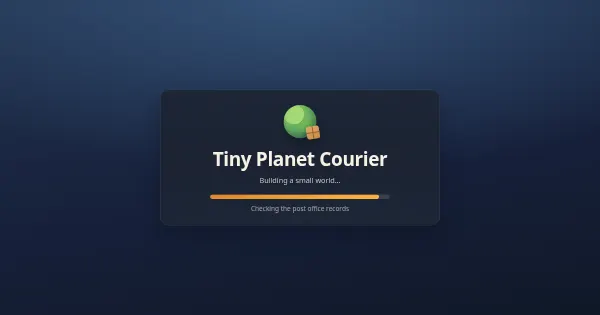 Screenshot of Tiny Planet Courier