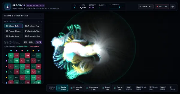 Screenshot of argon
