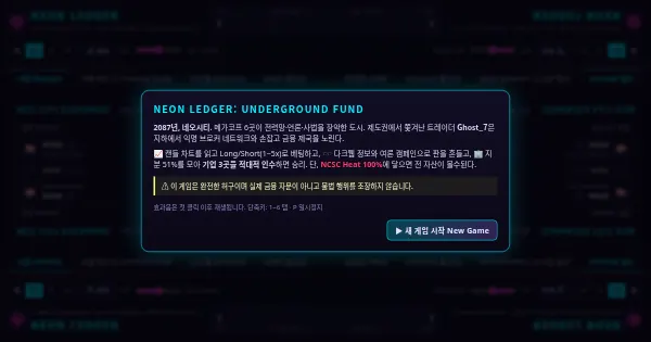 Screenshot of neon ledger