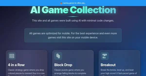 Screenshot of AI Game Collection