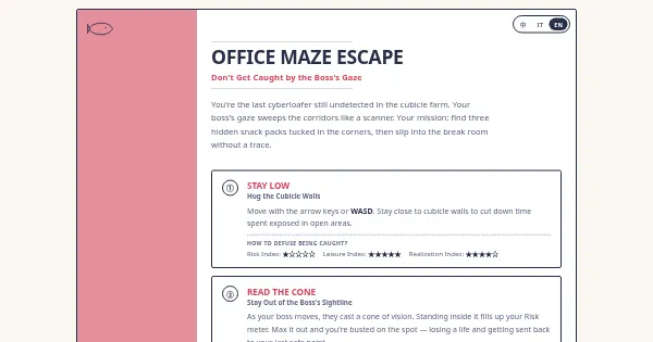 Screenshot of office maze escape