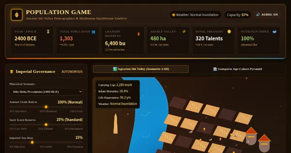 Screenshot of Population game