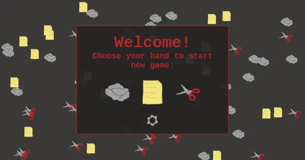 Screenshot of rock paper scissors