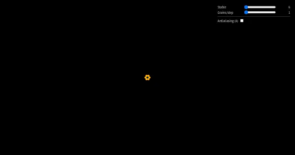 Screenshot of sandpile