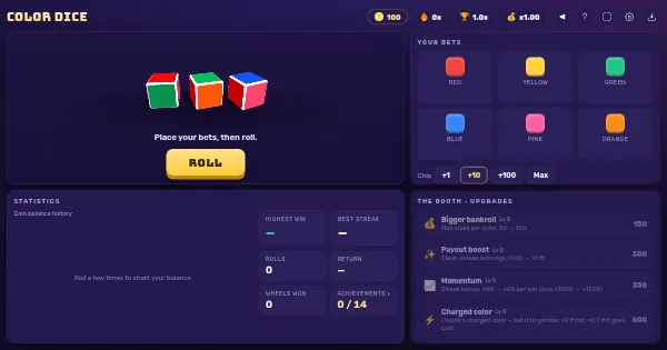 Screenshot of colordice