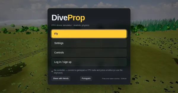 Screenshot of diveprop