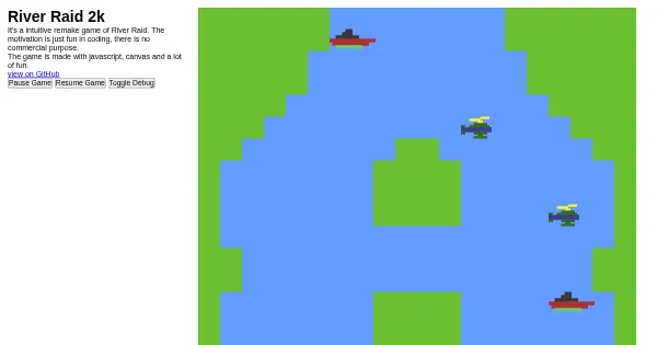 Screenshot of river raid 2k