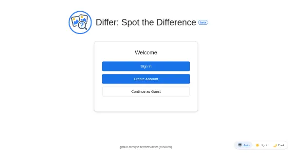 Screenshot of differ