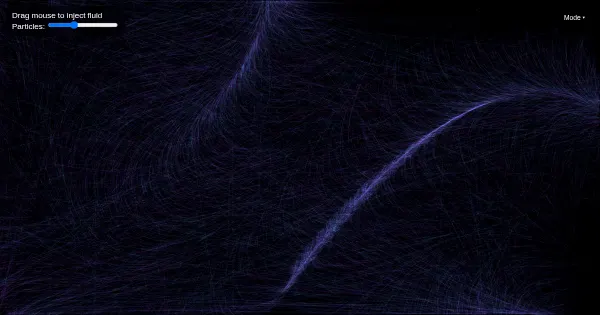 Screenshot of particle simulator