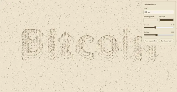 Screenshot of bitcoin pointcloud