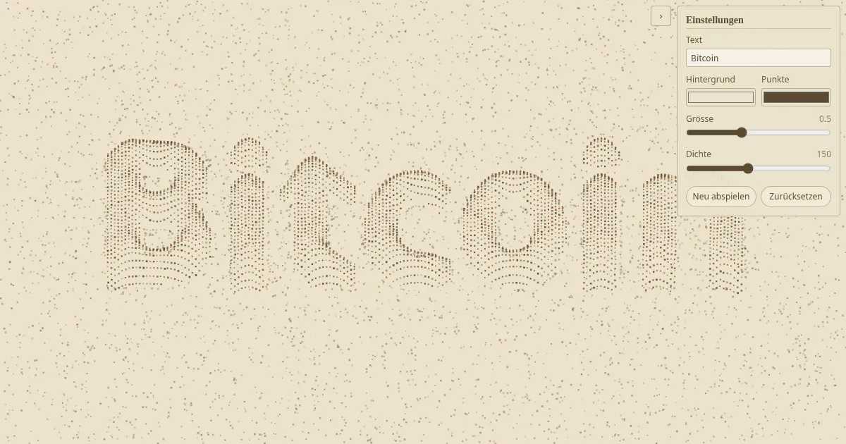Screenshot of bitcoin pointcloud