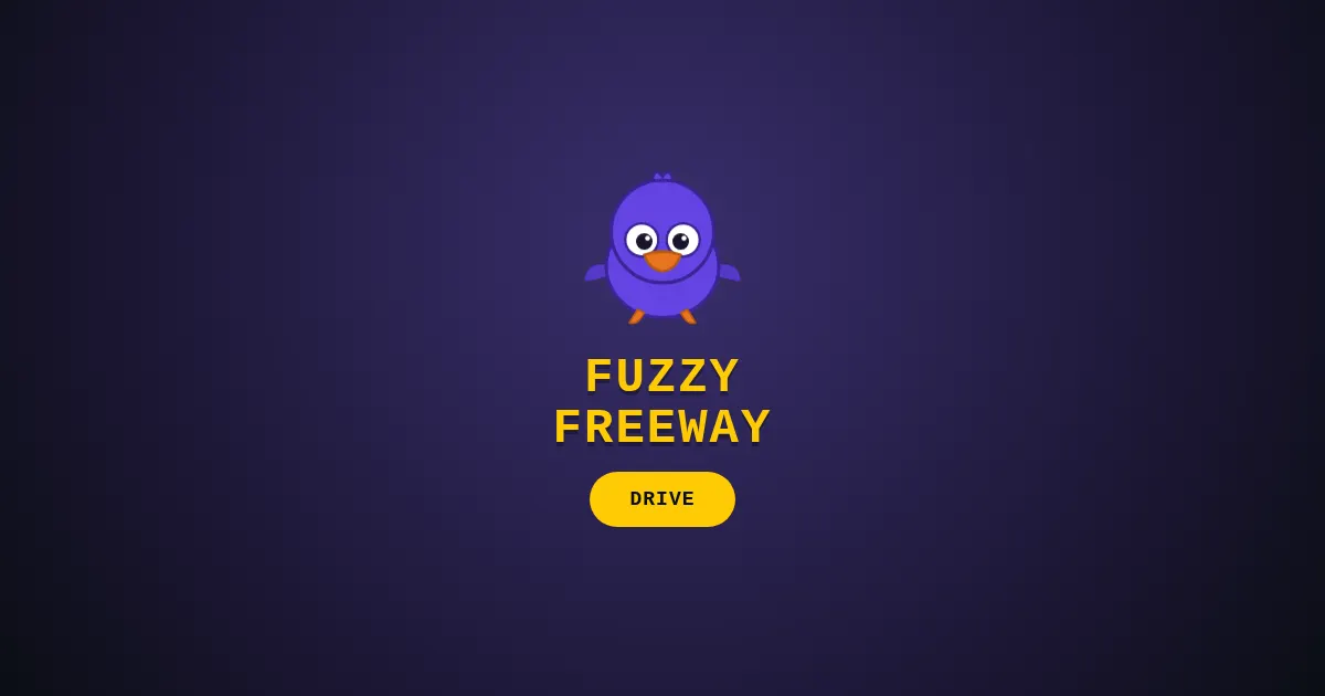 Screenshot of fuzzy freeway