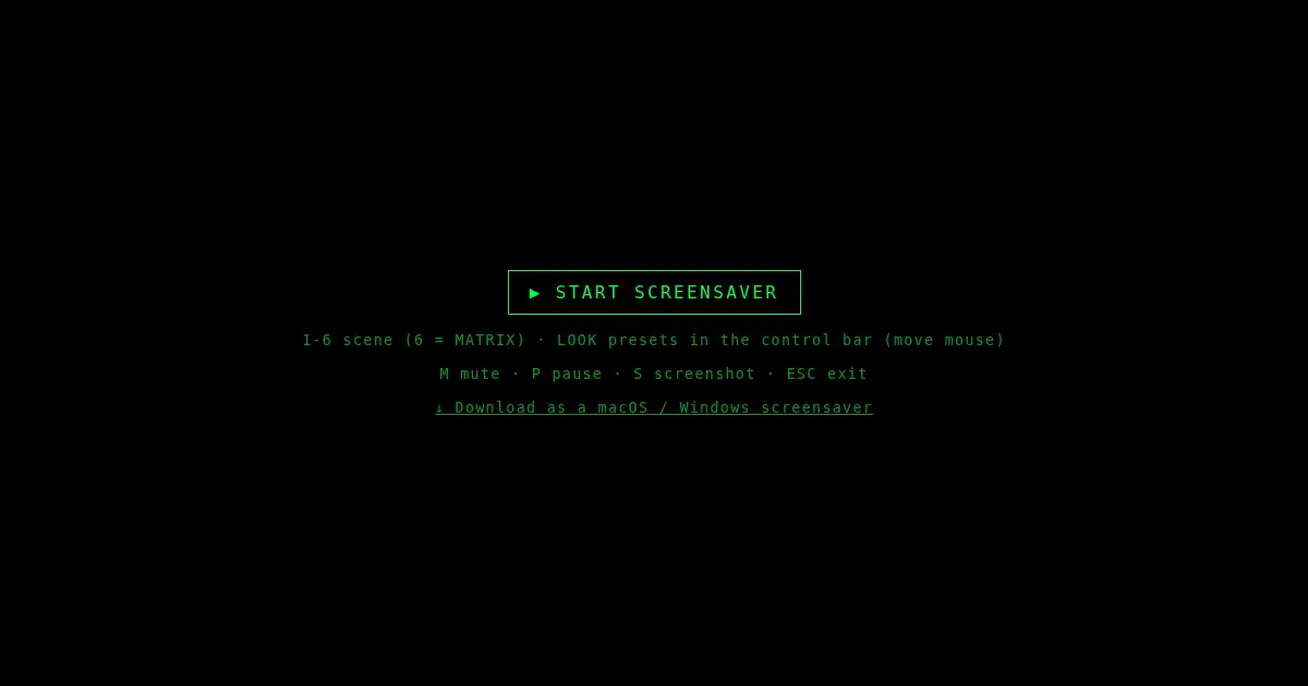 Screenshot of kuro screensaver