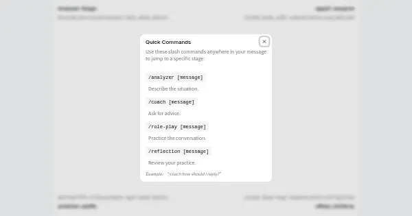 Screenshot of social skill ai coach