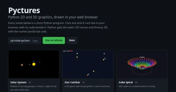 Screenshot of pyctures
