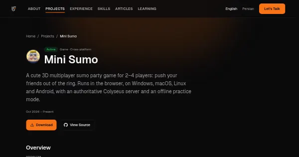 Screenshot of mini sumo 3d