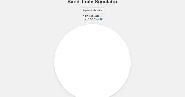 Screenshot of sandtable viewer
