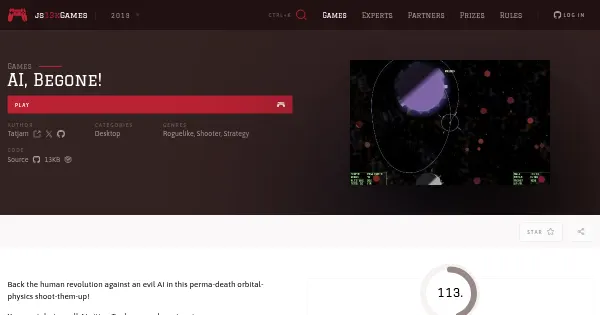 Screenshot of ai begone
