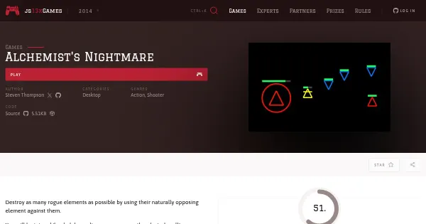 Screenshot of alchemists nightmare