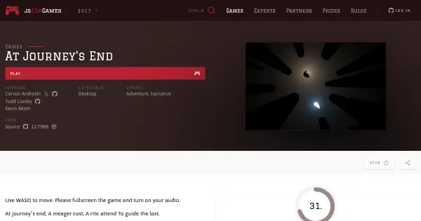 Screenshot of at journeys end