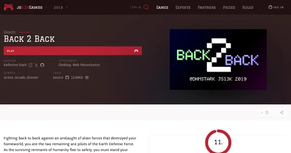 Screenshot of back 2 back
