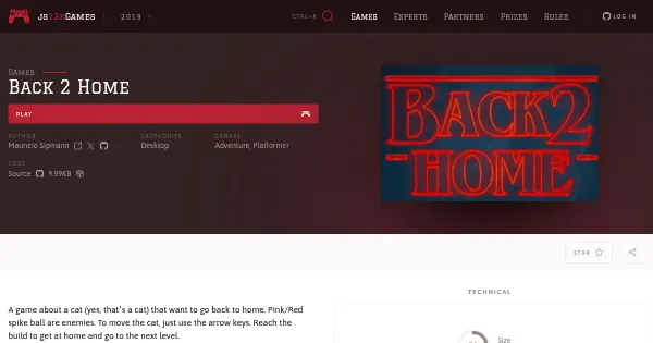 Screenshot of back 2 home