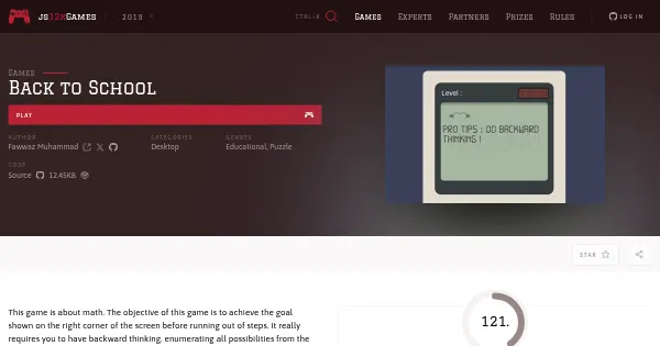 Screenshot of back to school