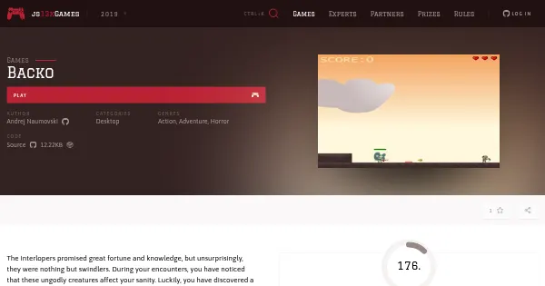 Screenshot of backo