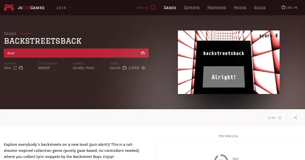 Screenshot of backstreetsback